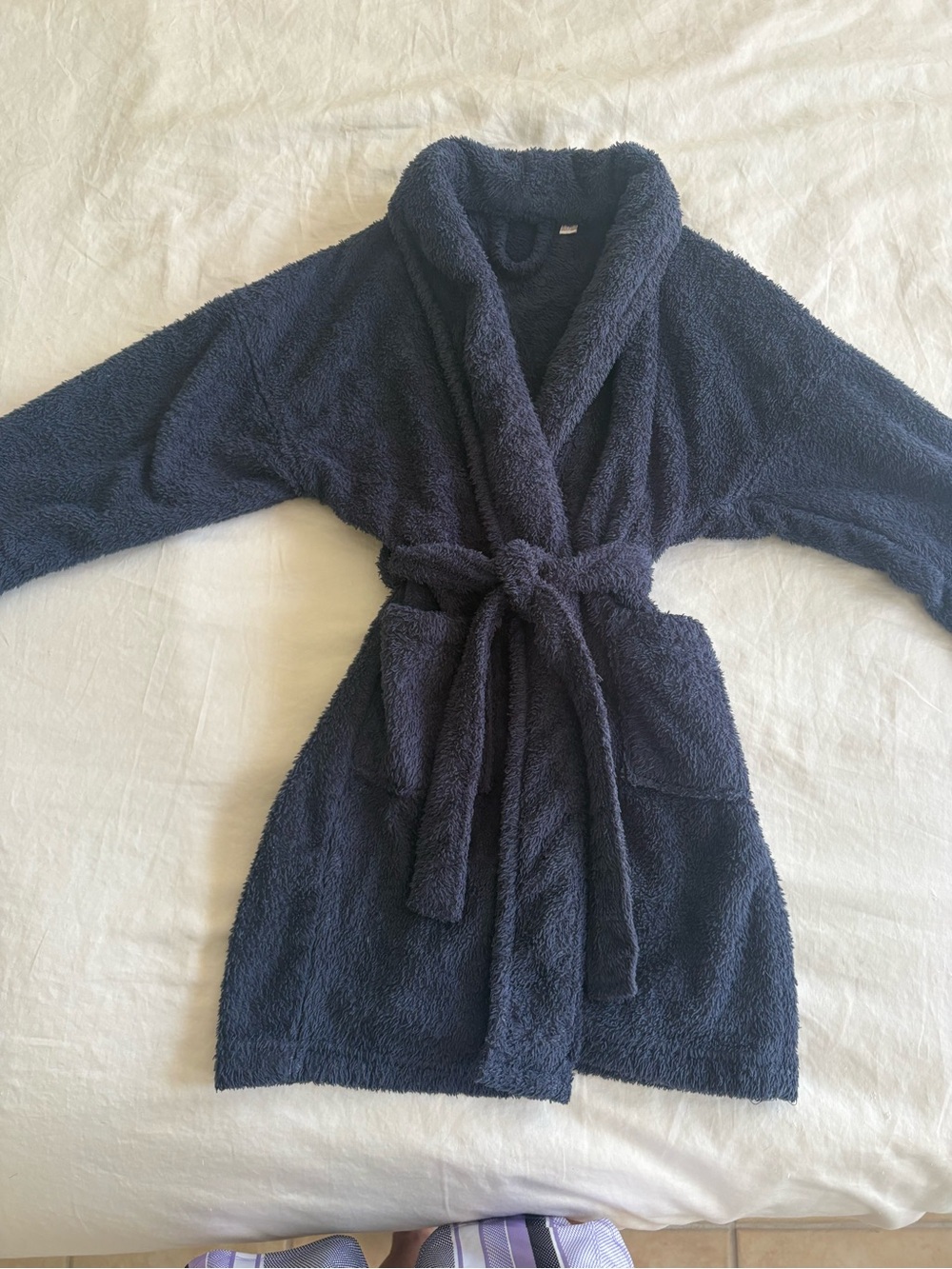 Barefoot dreams navy kids robe super soft